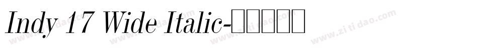 Indy 17 Wide Italic字体转换